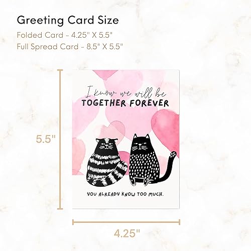 Miniatura 6 de ALY LOU Divertida tarjeta de aniversario de cumpleaños para ella, él, marido, novio, novia, esposa, sarcástica, tarjeta de felicitación (I know we
