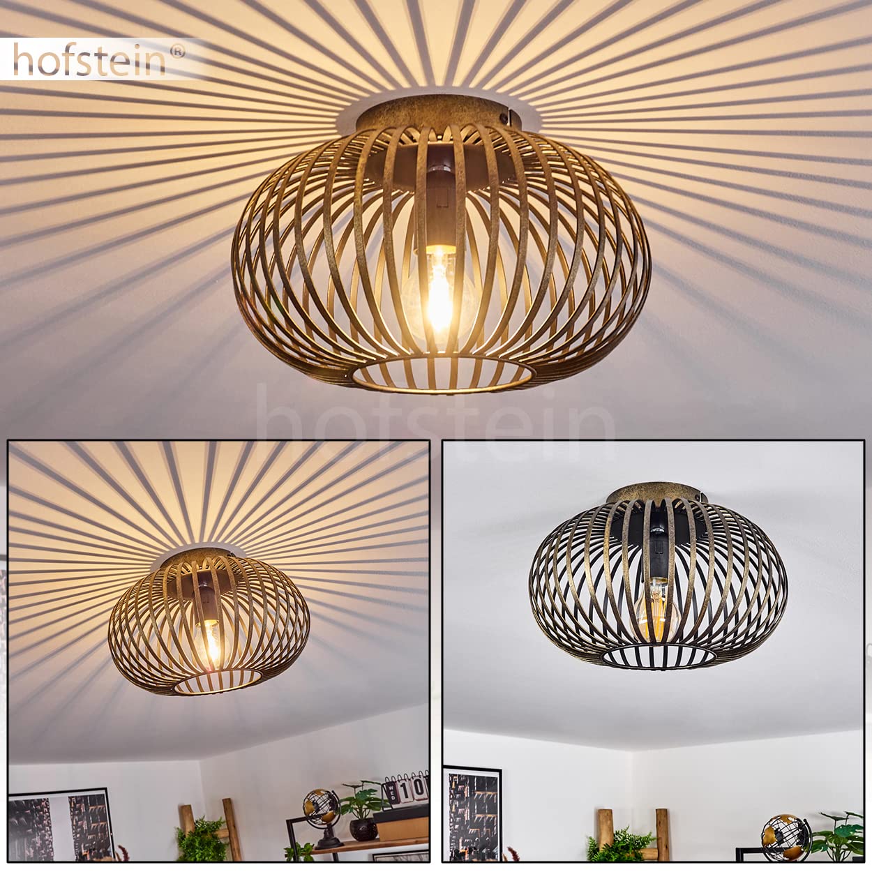 Plafondlamp 73608: Industrieel, Modern, Retro, Metaal