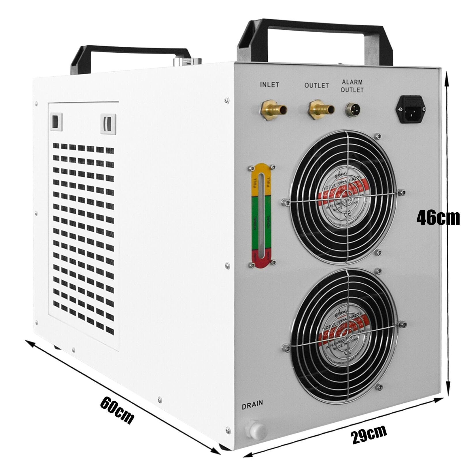 Enfriador industrial Enfriador industrial refrigerado por agua, 220 V CW-5200, para tubo láser de CO2 de 60-130 W, enfriador de tubo láser de vidrio