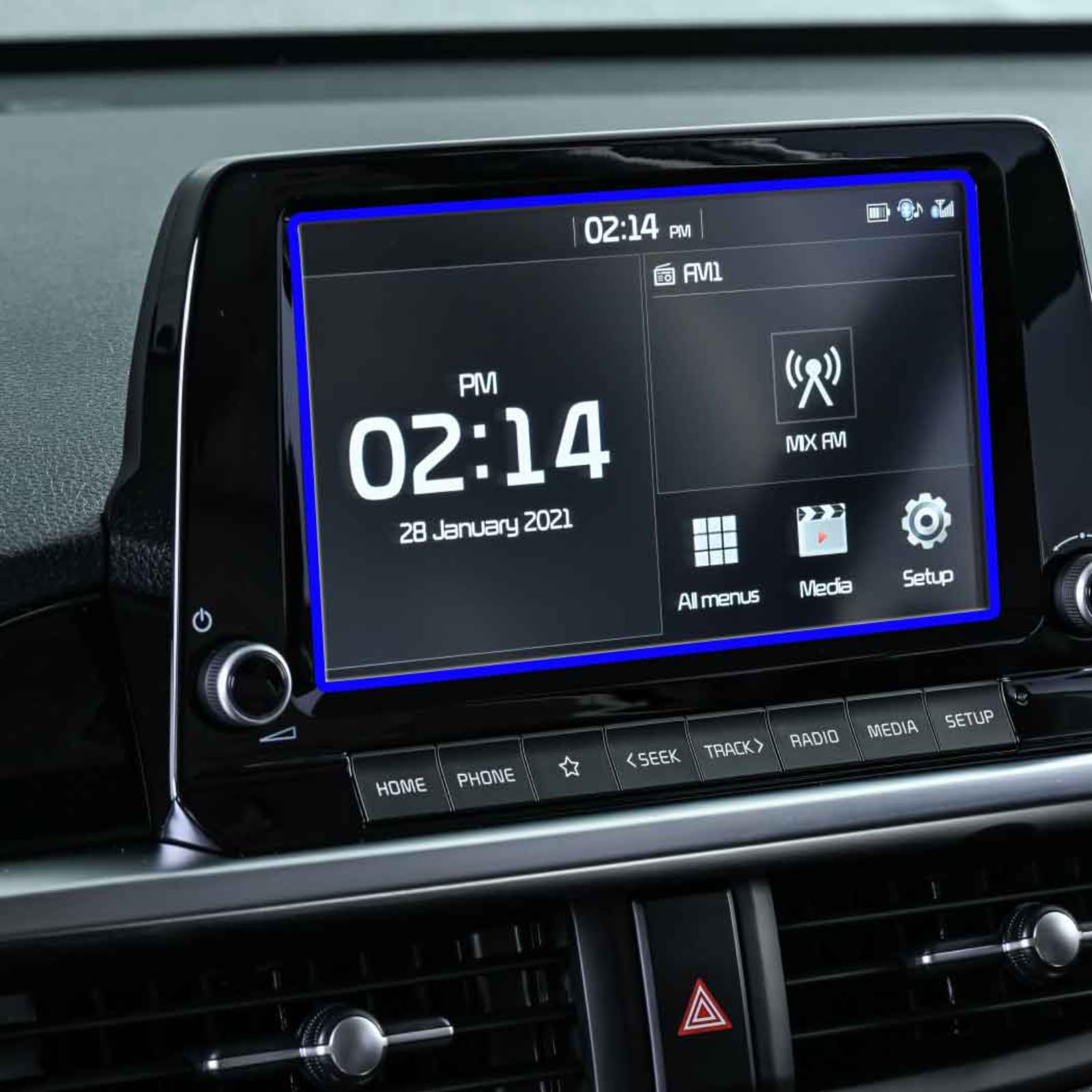 Nawigacja samochodowa Szkło hartowane Ekran LCD Folia ochronna Naklejka Osłona Dla Kia Picanto 2021