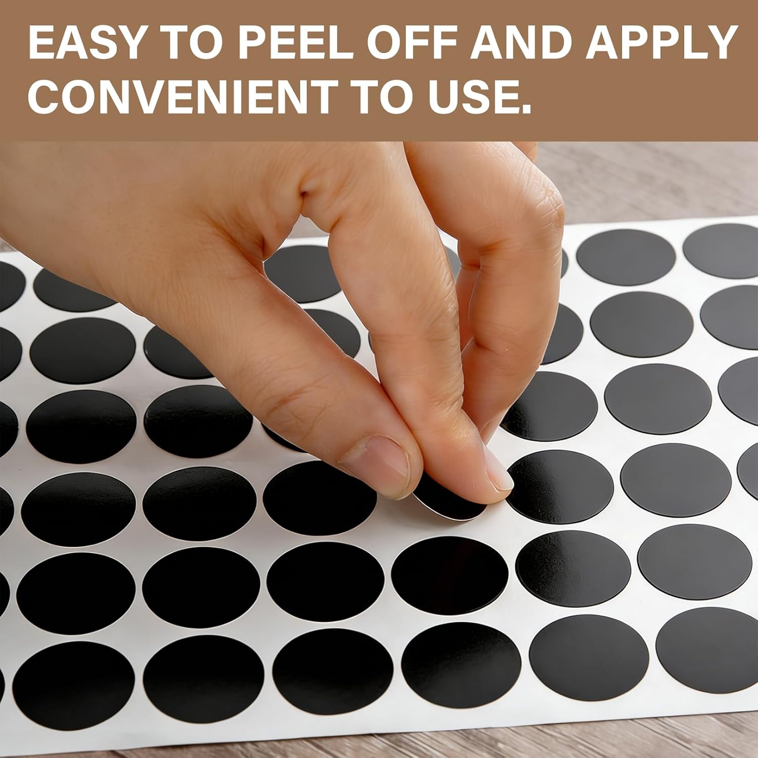 Pack of 540 Self-Adhesive Cover Caps, Screw Hole Stickers, Screw Cover with Wood Grain and Solid Colour, Round Hole Cover for Desks, Wall Cabinets, Furniture