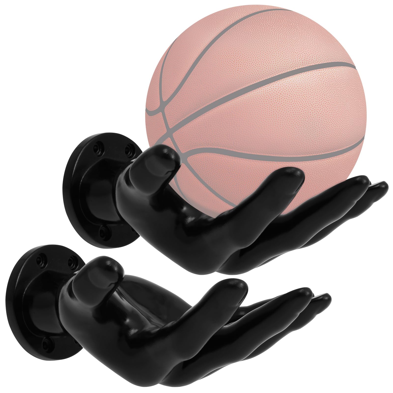Estante de pared para baloncesto soporte único almacenamiento ahorro espacio fácil instalación