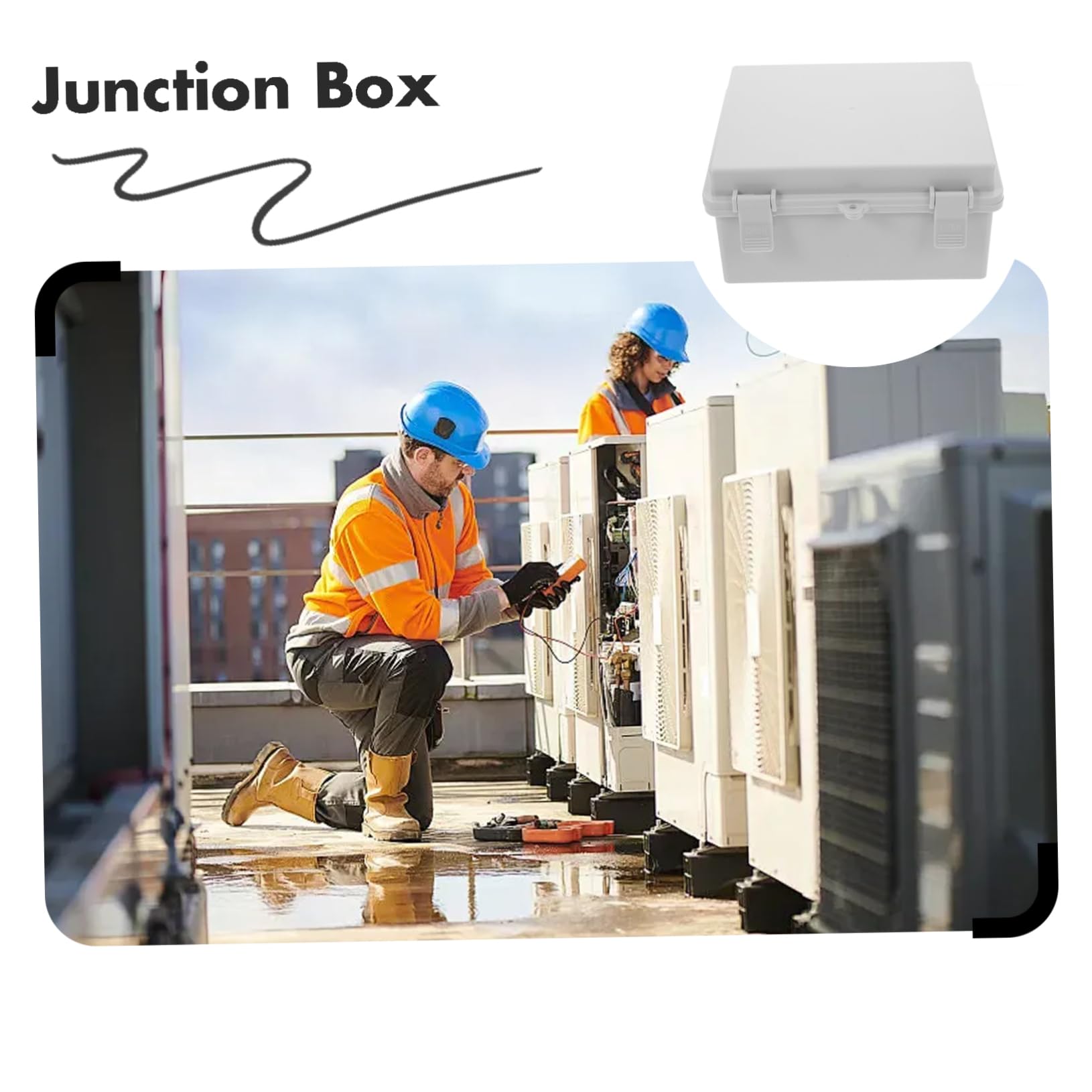 Boîte de Jonction Étanche Extérieure Abs Blanc 2 Pièces