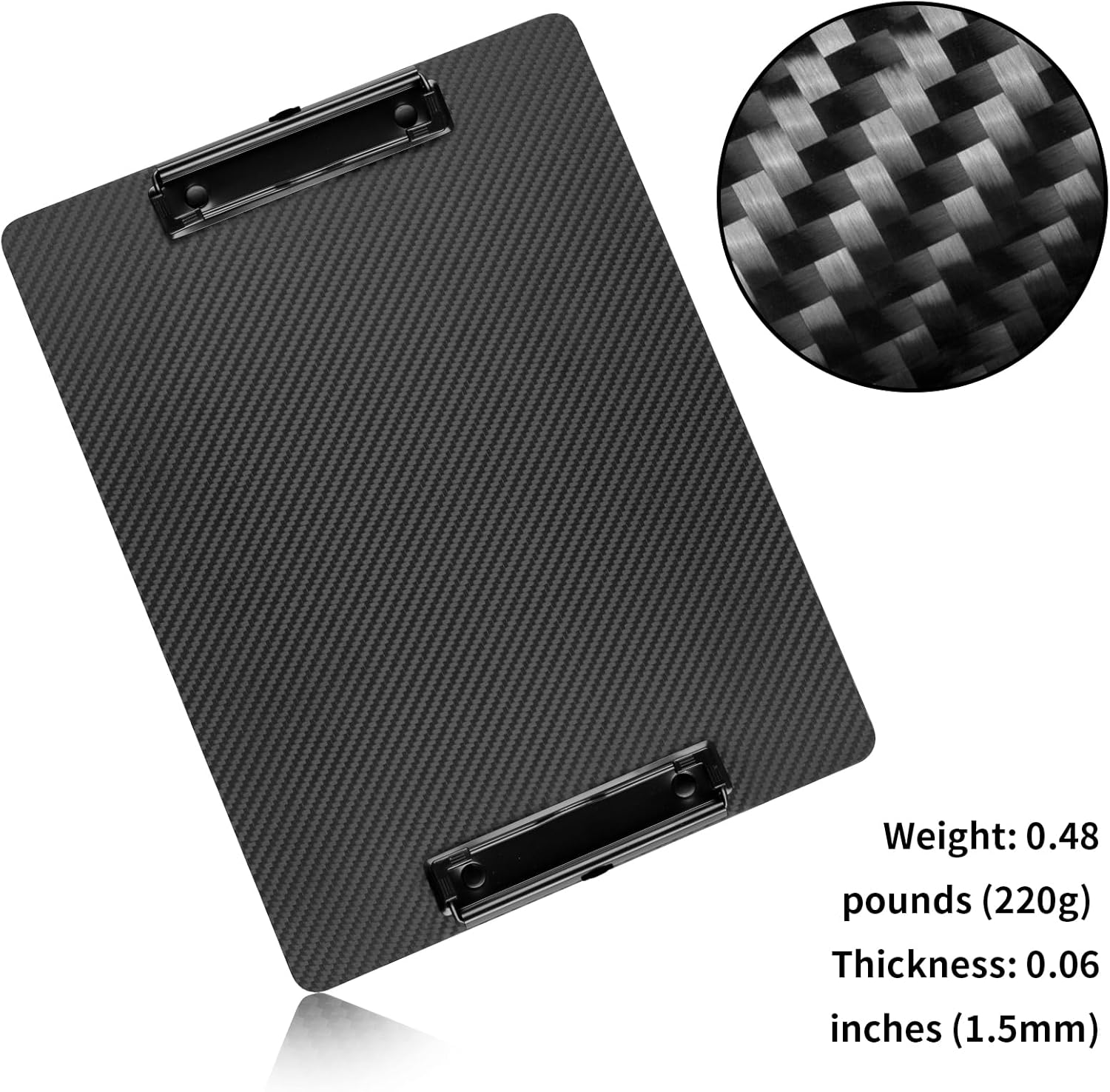 Carbon Fiber Clipboard 8.5x11IN,Professional Writing Pad Portable Clipboards for Students, Kid, Women, Home Office Supplies & School Supplies