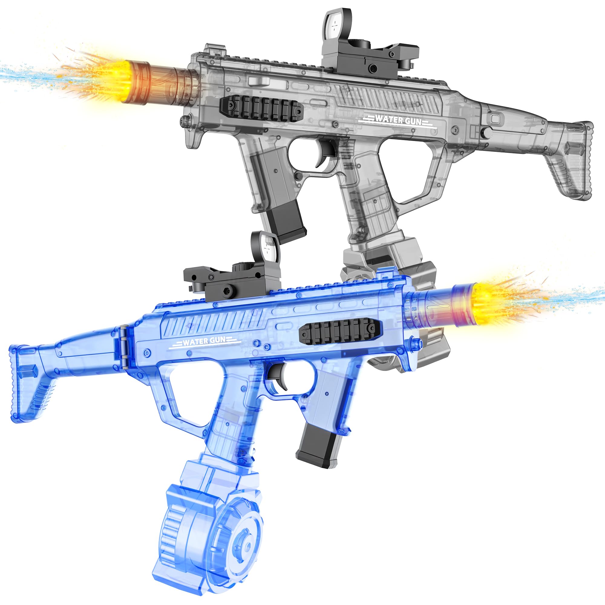 Pristar Wasserpistole Elektrisch für Erwachsene & Kinder, Automatische Wasserpistole mit 730ml Großer Kapazität, Splasher 8-10 Metre Große Reichweite Water Gun für Pool Party Strand im Freien