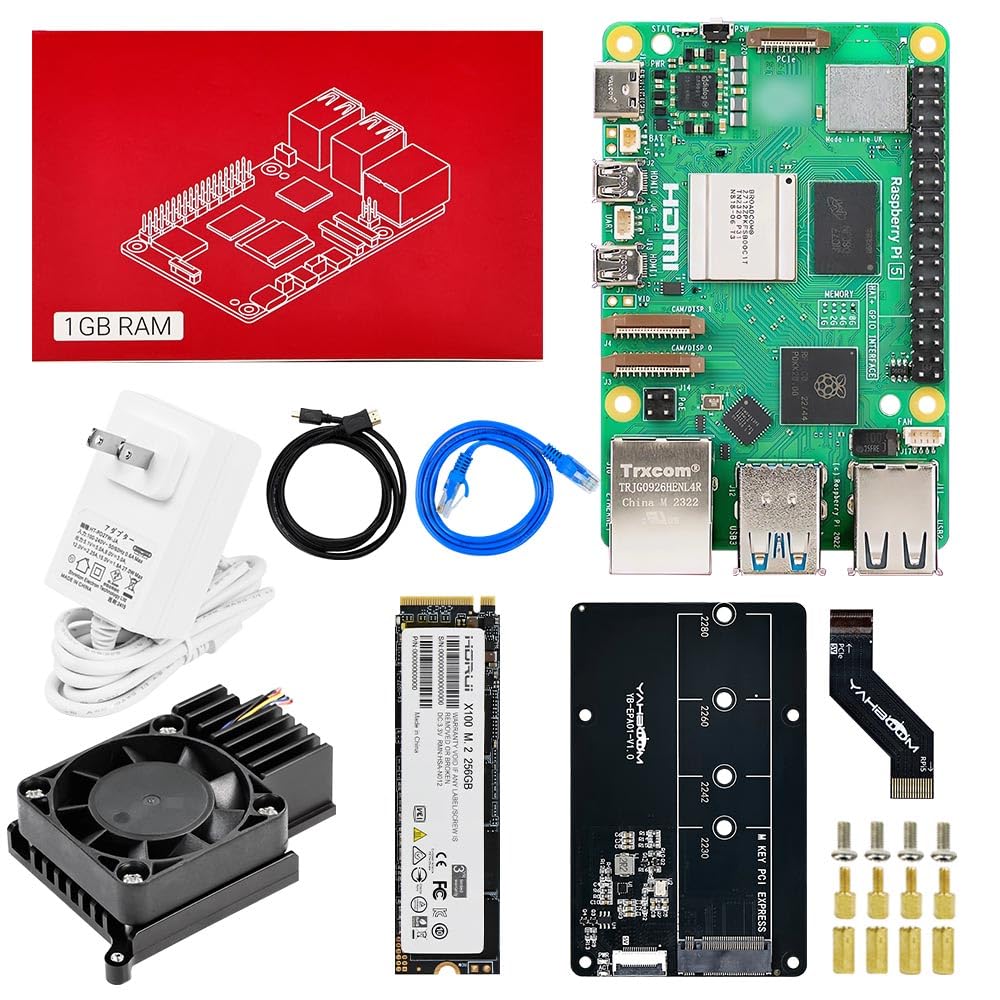 Amazon.co.jp: Yahboom Pi 5 1GB スターターキット (27W 5.1V/5A電源
