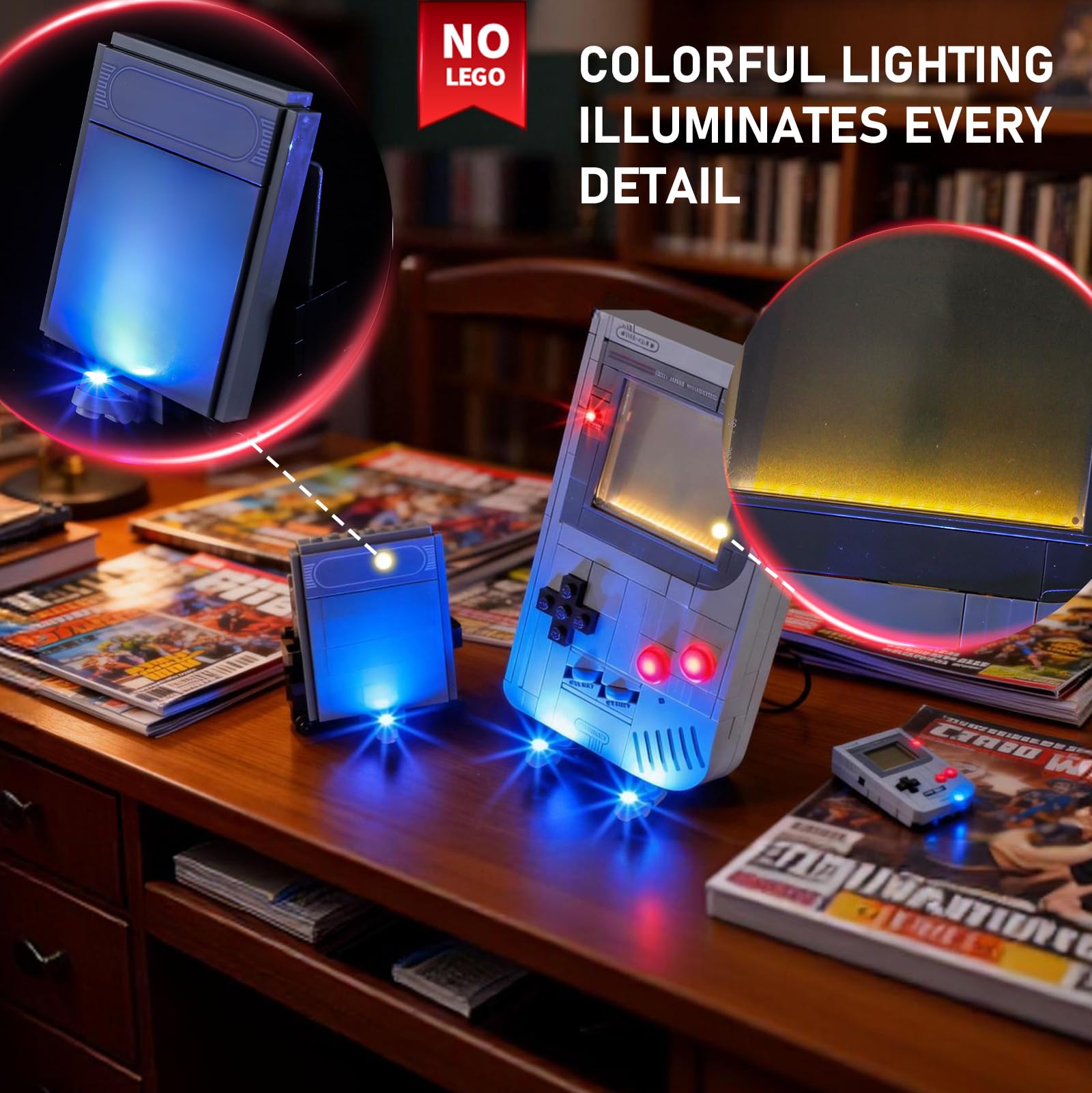 BRIKSMAX 2.0 Kit di illuminazione compatibile con set di costruzione Lego Super Mario Game Boy 72046 - Kit di illuminazione LED originali (accessori solo) per esposizione, regali e collezionisti