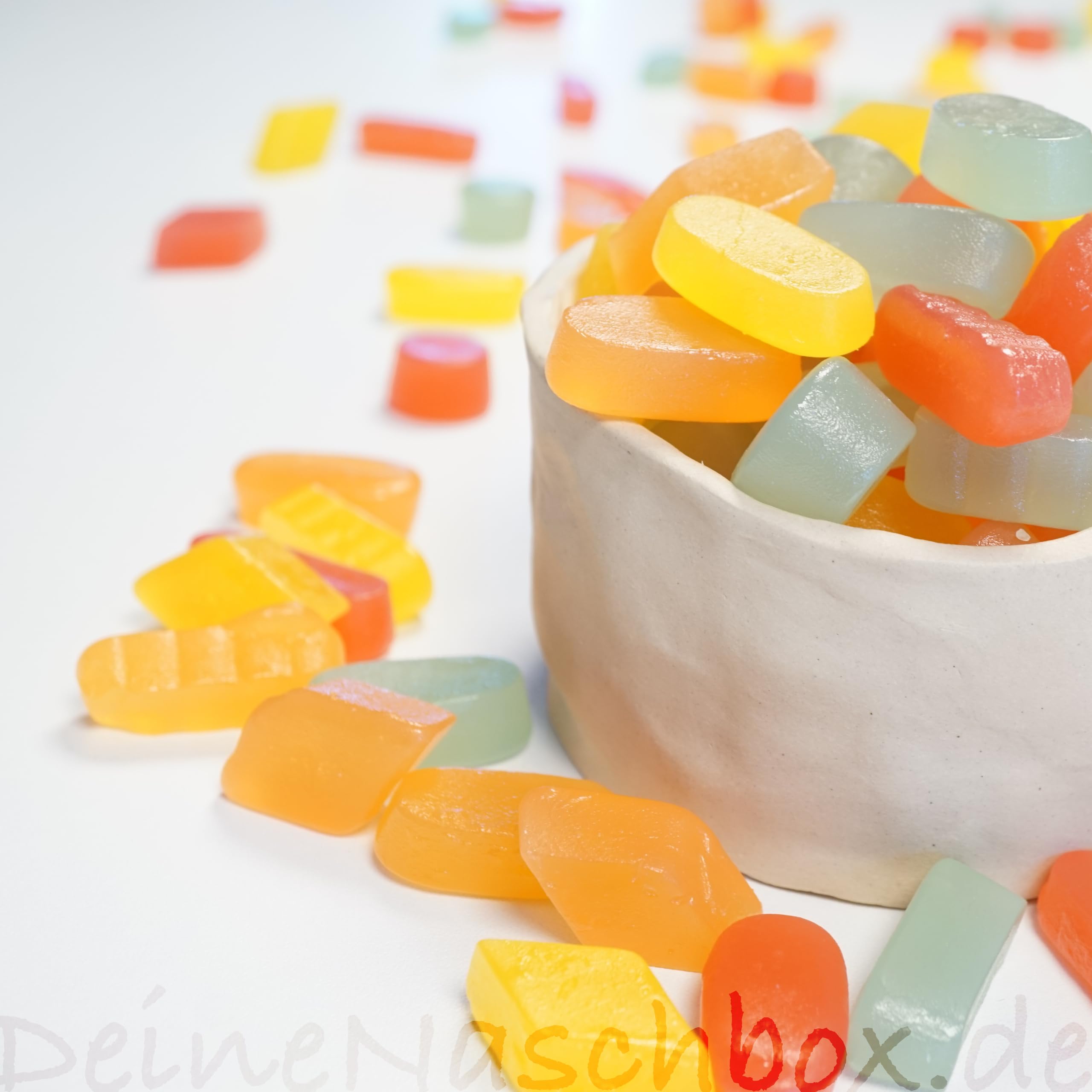 Deine Naschbox - Zuckerfreie Weingummis - Frucht Mix - Gelantinefrei - 3kg Süßigkeiten Pott - XXL Großpackung