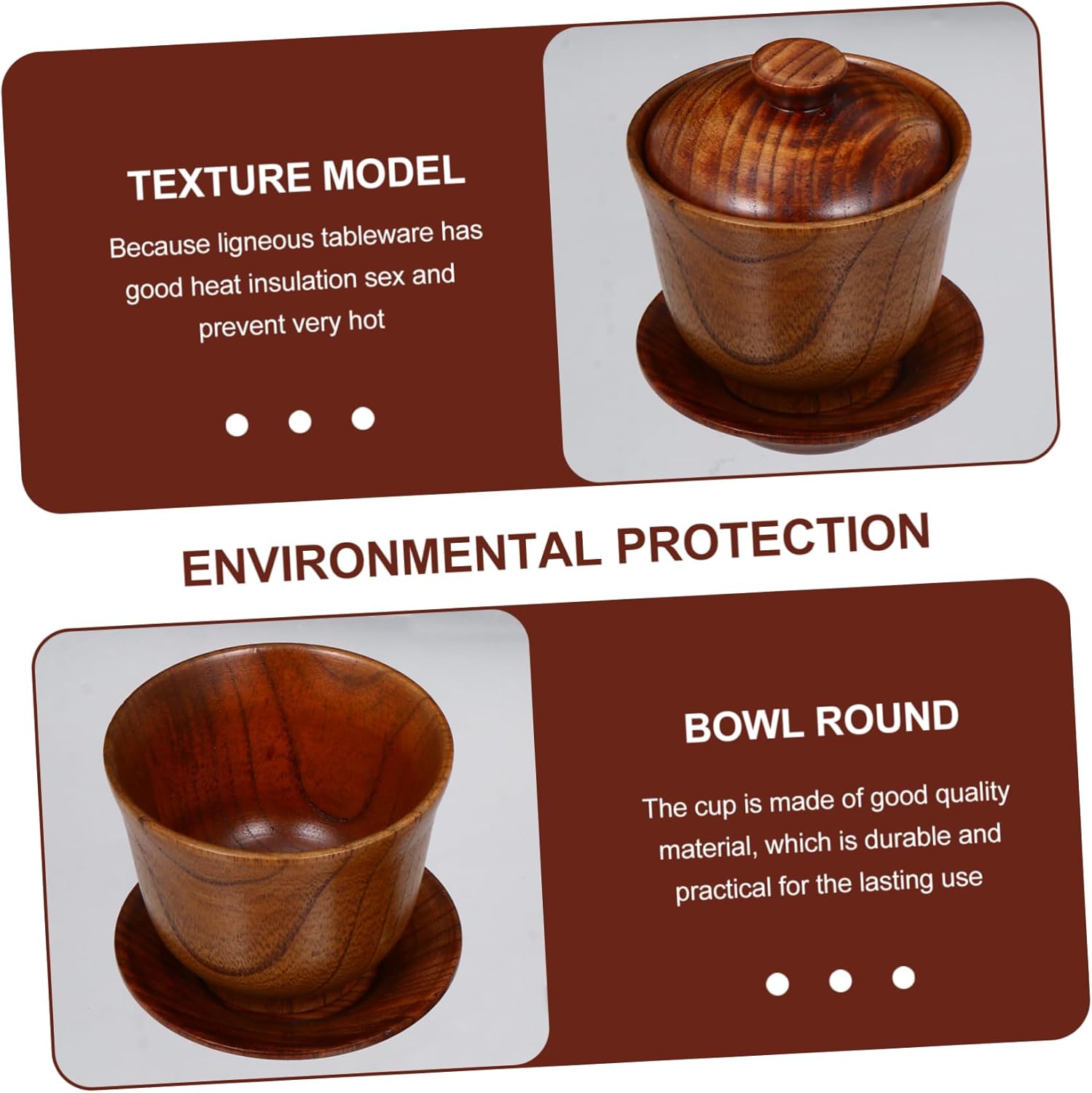 Veemoon 3sets Retro Ceramic Tea Cup with Lid and Saucer Creative Teaware for Brewing Flower and Tea Compact Design for Use