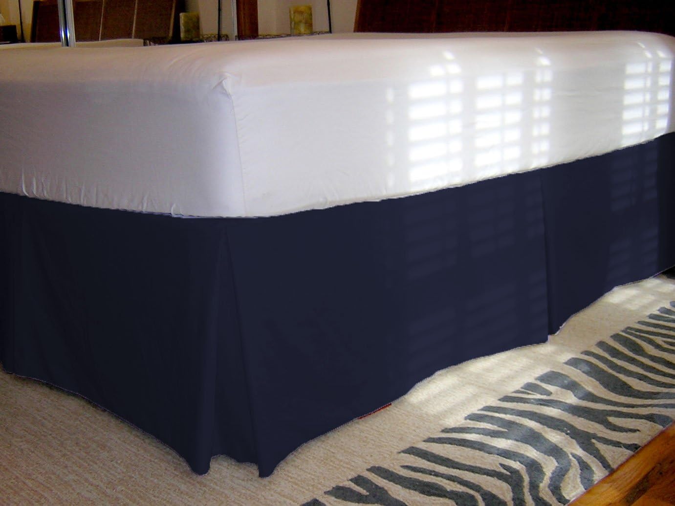 15" Drop Solid 1 Piece Tailored Bed Skirt 100% Egyptian Cotton 500 TC Taupe Twin XL Size