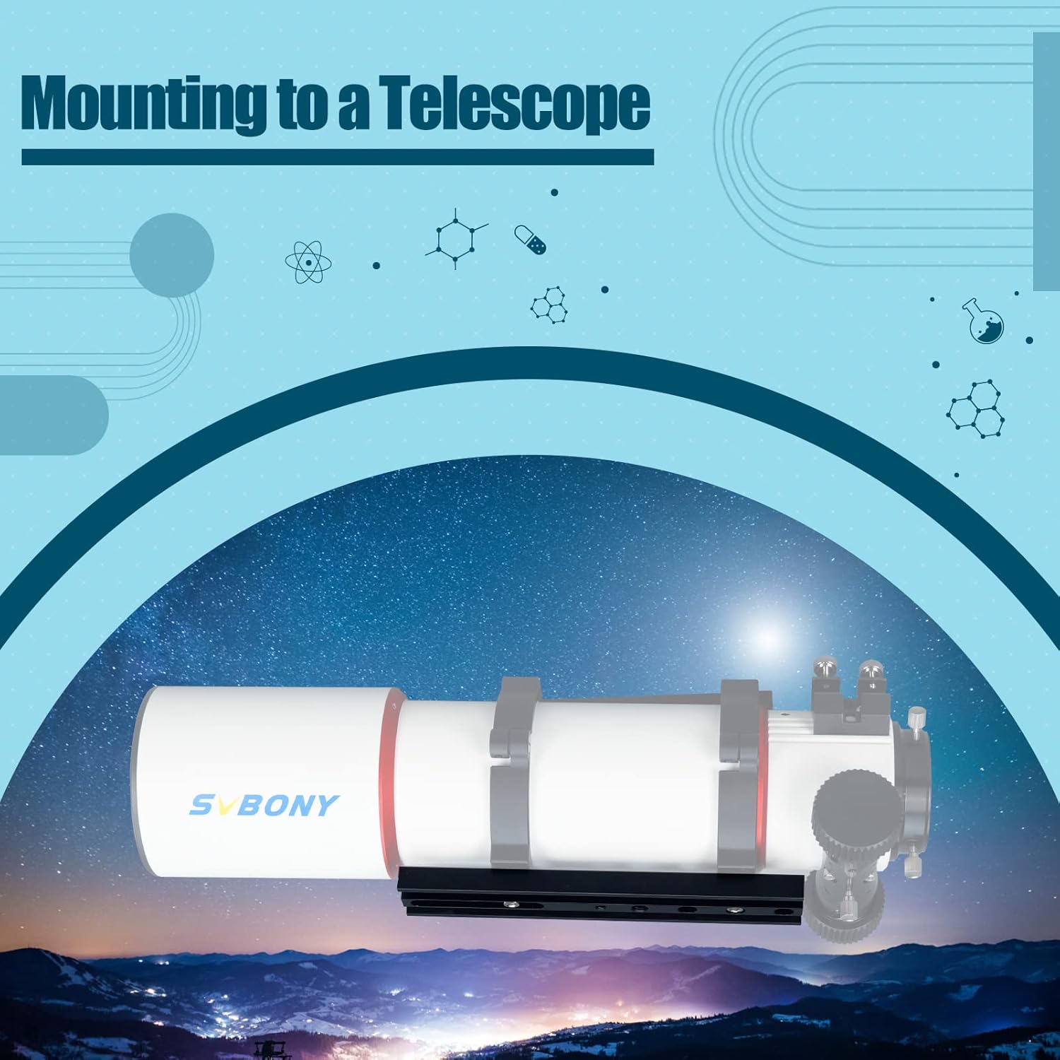 SVBONY SV219 Dovetail Mount Plate, 300mm 11.81 inches Universal Dovetail Plate Compatible with Dovetail Saddles, Telescope Accessories for OTA Equatorial Tripod Sky Astrophotography