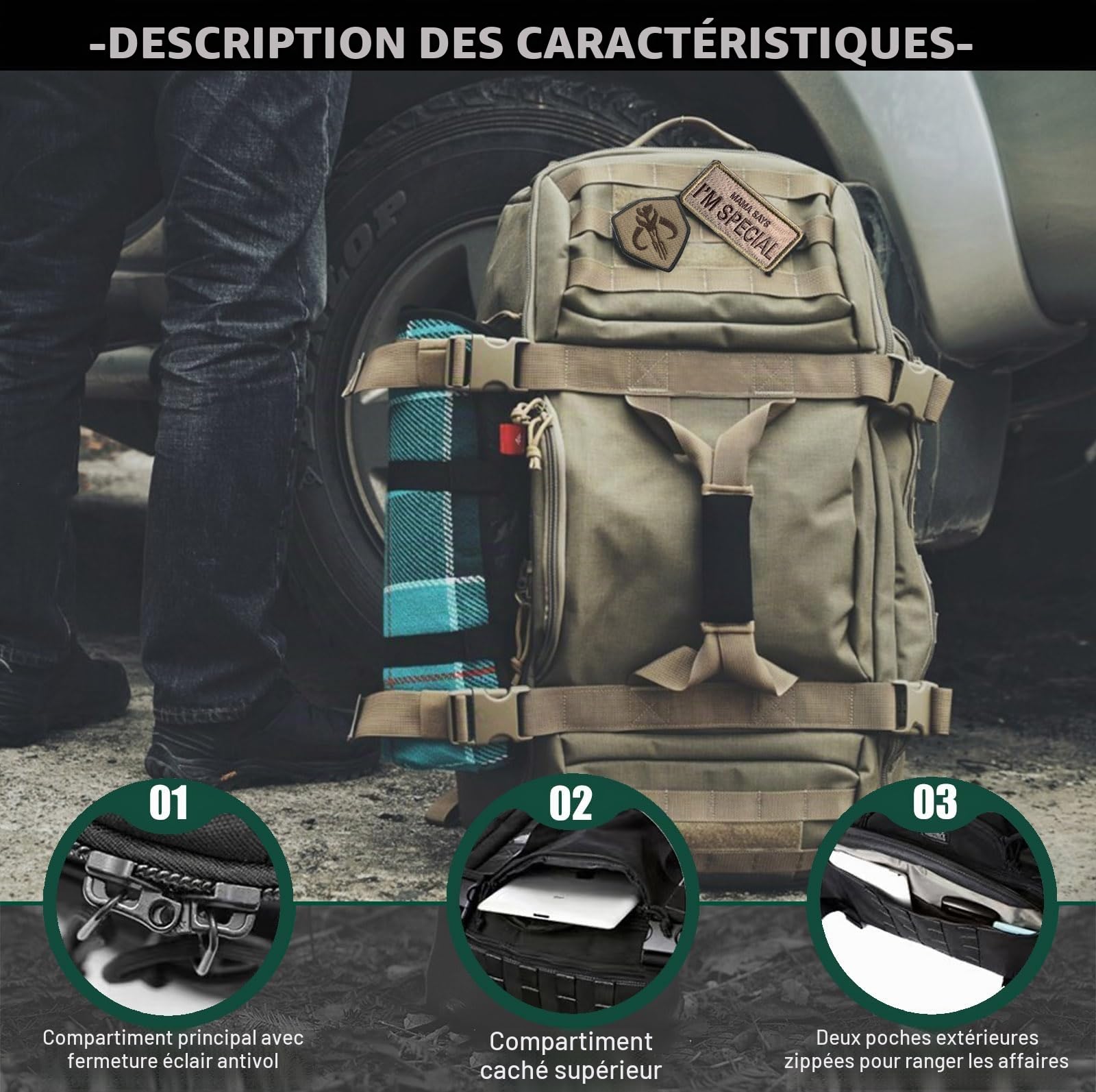 Miramrax Gym Bag Duffle Bags Backpack - Travel Weekender Bag for Men Women Workout Bag for Military,Sports,Overnight,Basketball,Tactical,Football,Waterproof & Tear Resistant (Coyote, 45l)