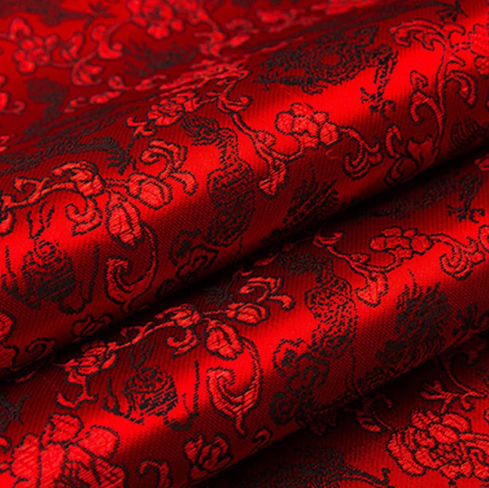 Amazon | 赤い布 竜柄 ゴーストライン 約2m*幅90cm 生地 新年