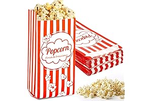100PCS Popcorn Bags Individual Servings - MAQIHAN Disposable Paper Party Popcorn Bags