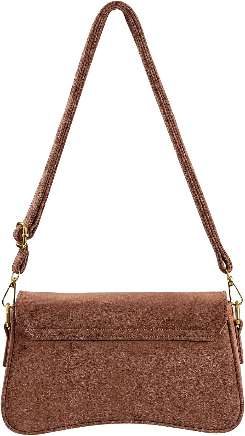 Shoulder Bag for Women Y2K Trendy Purse Vegan Leather Hobo Handbags Clutch Saddle Bag with 2 Removable Strap - Image 3