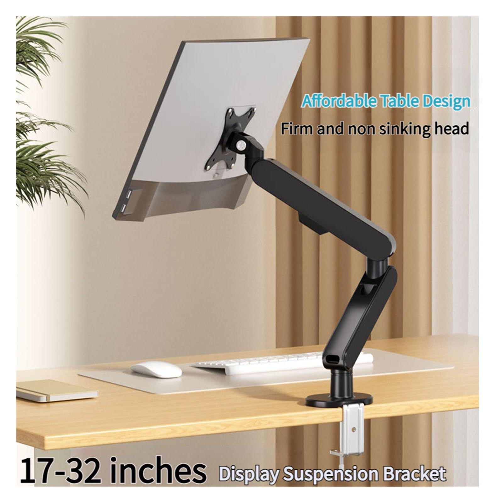 braccio per monitor, Braccio for monitor, 17-32 pollici, molla a gas