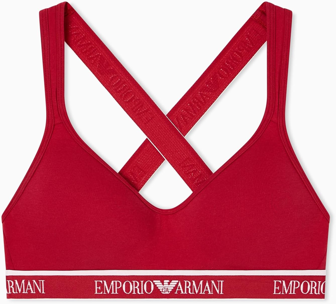 Emporio Armani Women's Iconic Logo Band Padded Bralette Bra