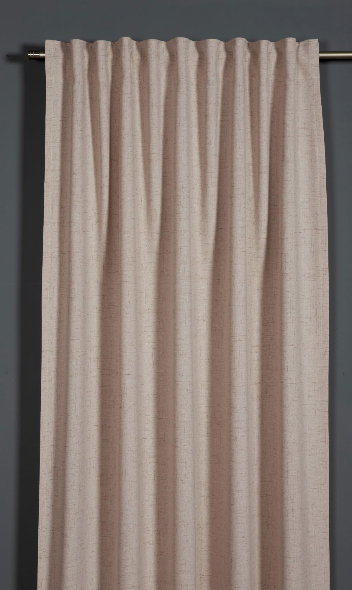 Sehlbach Fertiggardine | Fertiggardine mit Gardinenband (Leinenstruktur, Rosa, 140 x 245 cm)