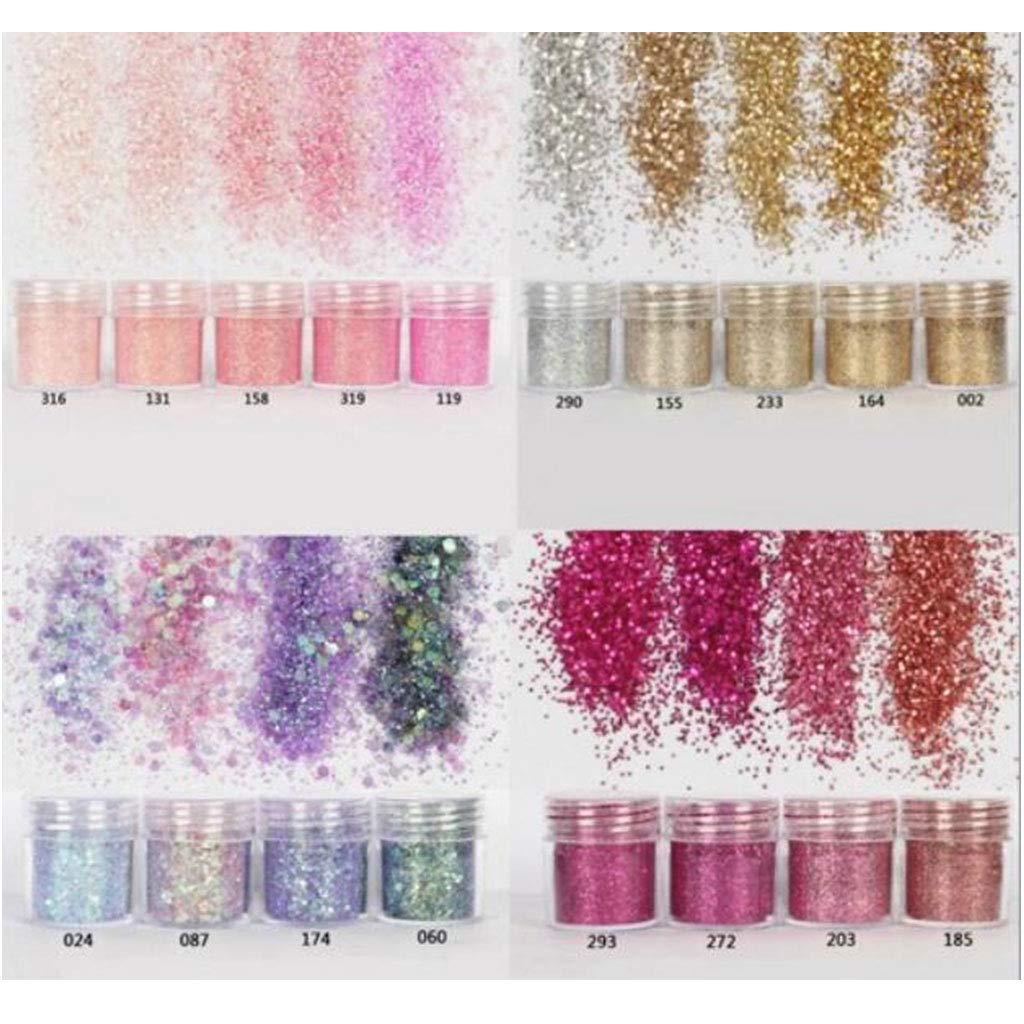 oringnat 18 Bottle Art Sequins Resin Shinning Filling Powder Crystal Epoxy Resin Filler Pigment Decorations