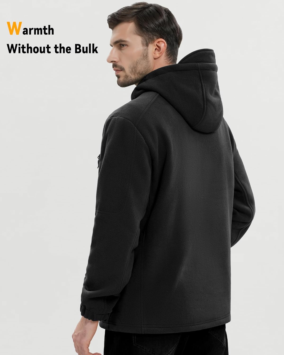 Wulcea Graphene Heated Fleece Jacket for Men 12V Fast Charge 18400mAh Large Capacity - Image 6