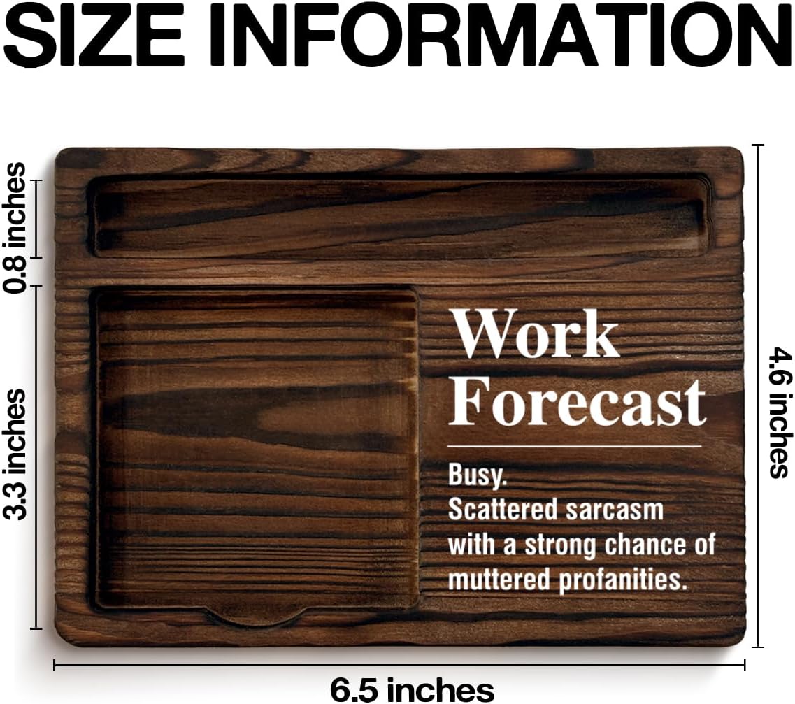 Funny Office Sticky Note Holder Desk Decor Sarcastic Work Gifts for Coworkers Employees Teammate Work Forecast Self-Stick Note Pad Holders