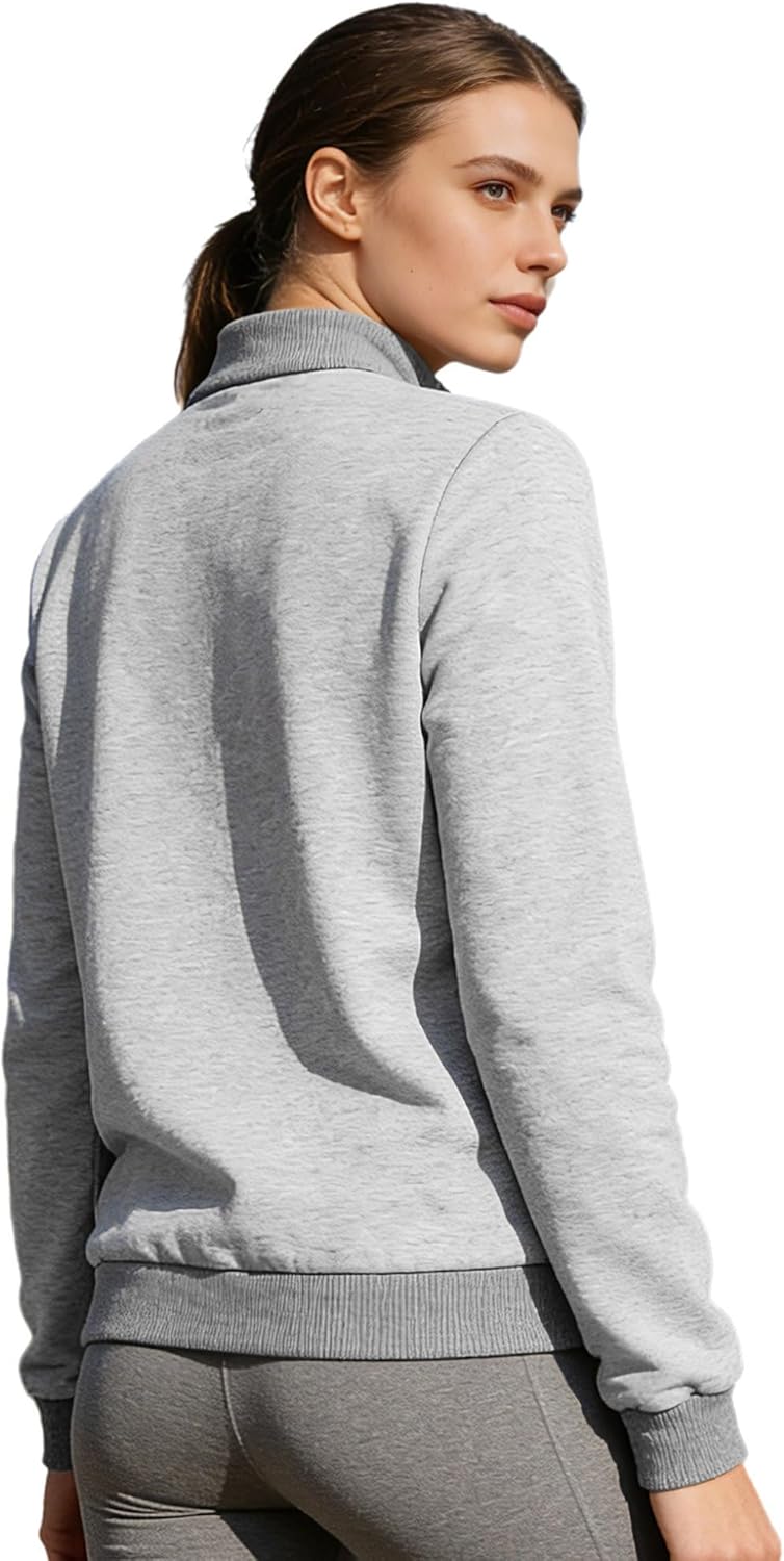 Hansber Women's Dialysis Adaptive Sweatshirt Long Sleeve Hidden Zipper Side Pockets Hospital Jacket