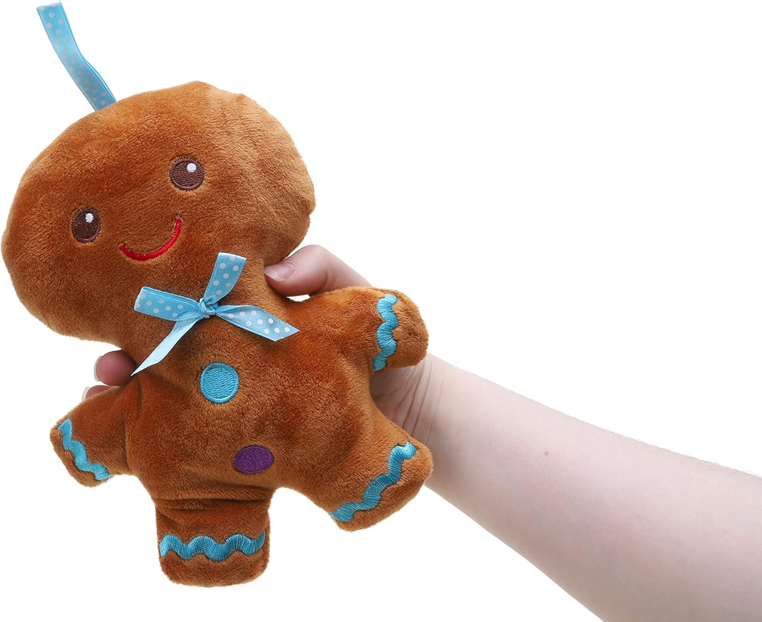 Toyland® 20cm (8″) Plush Gingerbread Man Soft Toy With Bow Christmas