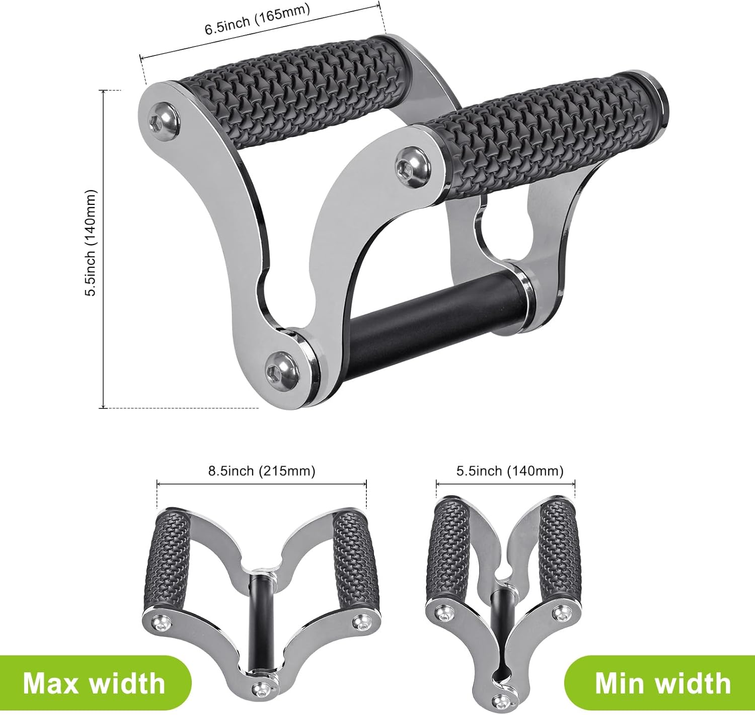 SELEWARE V Bar & T Bar Landmine Handle Attachment for 2" Barbell Bar, Solid Multi-Grip Landmine Handle T Row Attachment with Non-Slip Rubber Handle, Fits 2" Olympic Bars Strength Training Bars