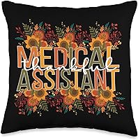 Vista 1 de Thankful Medical Assistant Thanksgiving Med Assistant Throw Pillow