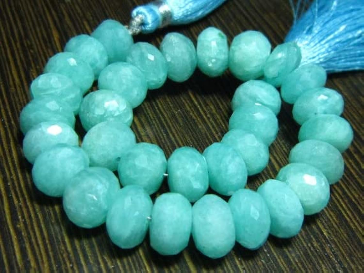 Amazonite Faceted Big Rondelles : éliminez les perles ternes avec nos pierres naturelles AAA 8mm