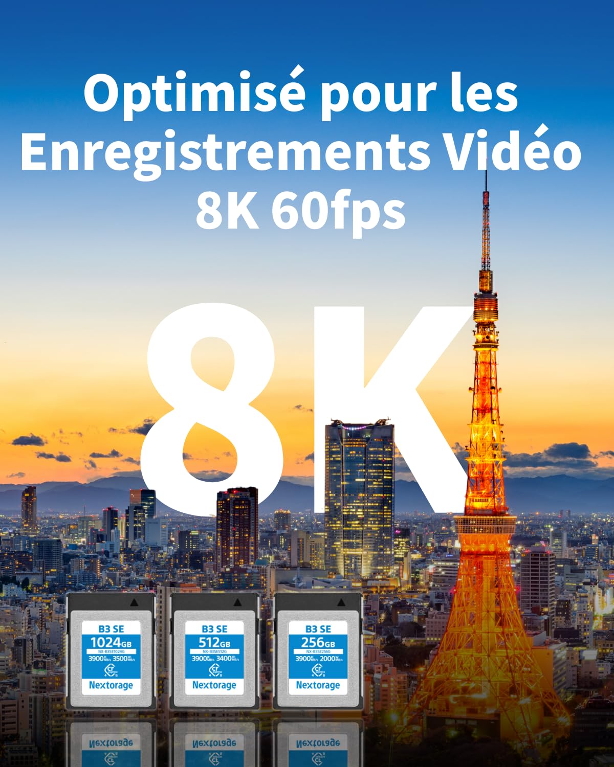 Nextorage CFexpress 4.0 Type B 256Go Carte Mémoire Japonaise pour Sony Nikon Canon Fujifilm