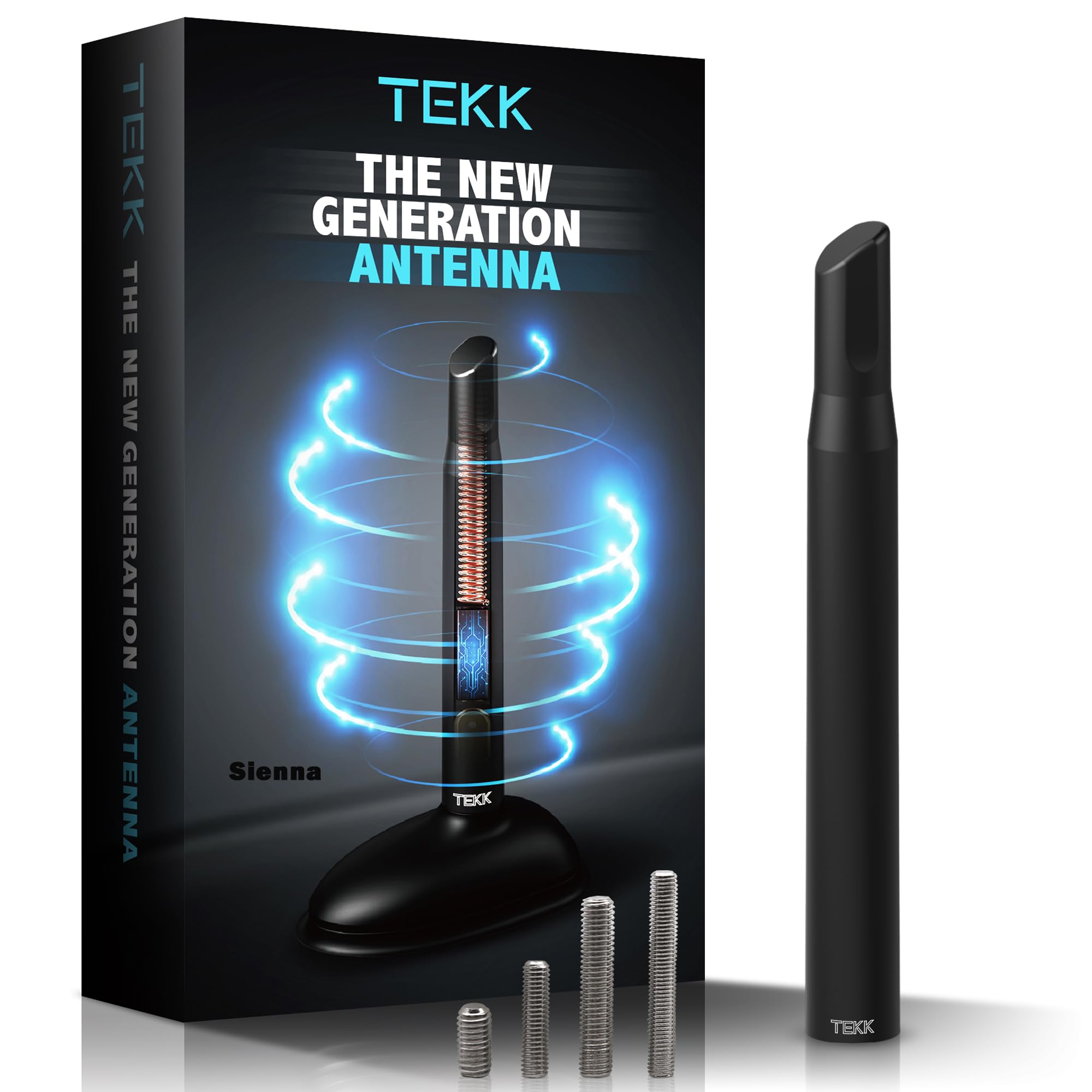 Tekk Short Antenna Compatible with Sienna 2003-2014 / Designed for Optimized FM/AM Reception / 4.8 Inches