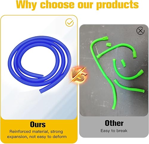 Miniatura 17 de HIAORS Manguera de motocicleta Manguera de línea de combustible de gasolina, tubo de tubo de gasolina y aceite, abrazadera de línea de filtro