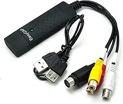 EasyCAP USB2.0 Placa de captura de vídeo de 1 canal AV/BNC para TV USB DVD VHS Áudio