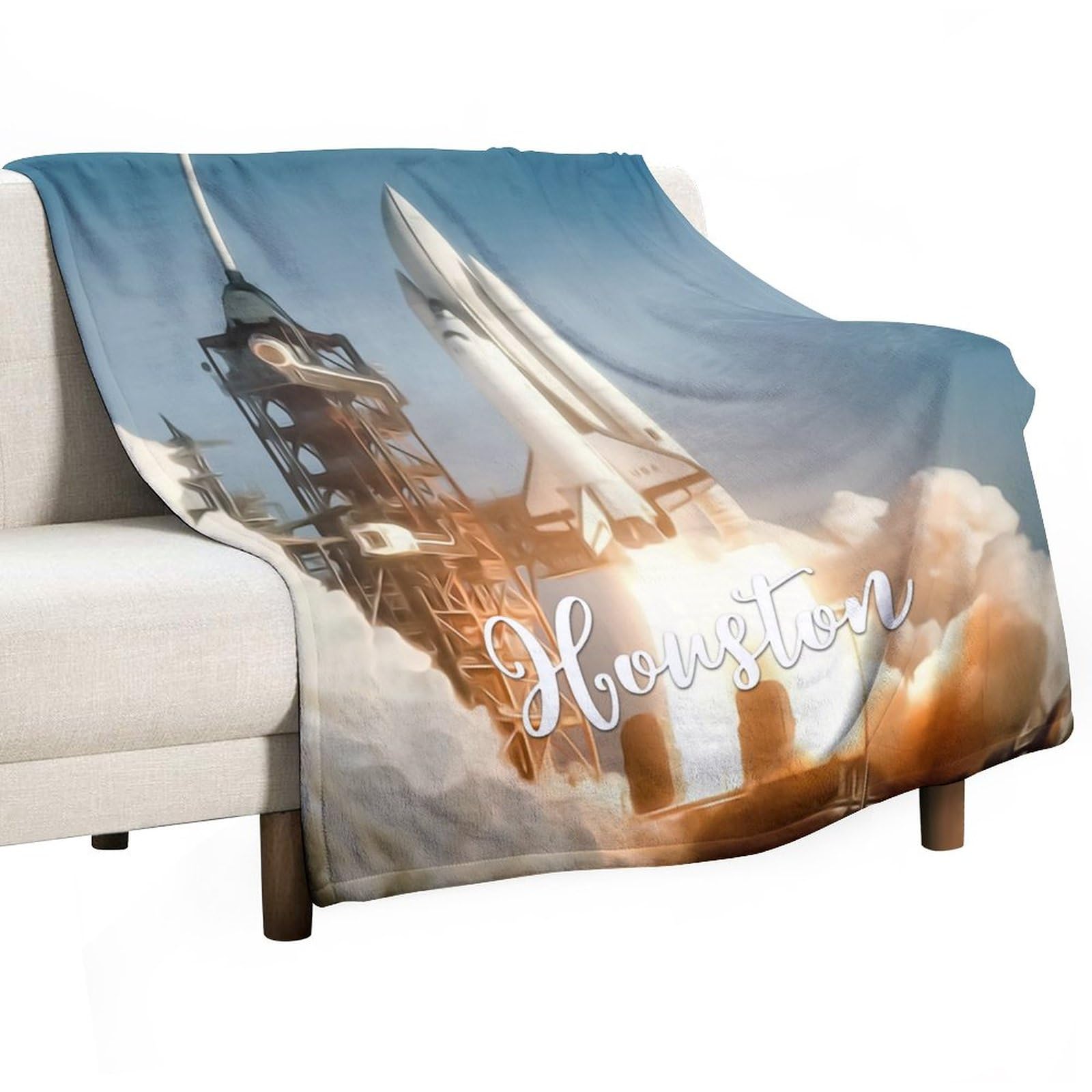 Couverture polaire Houston cadeau idéal déco USA pour les passionnés de voyage
