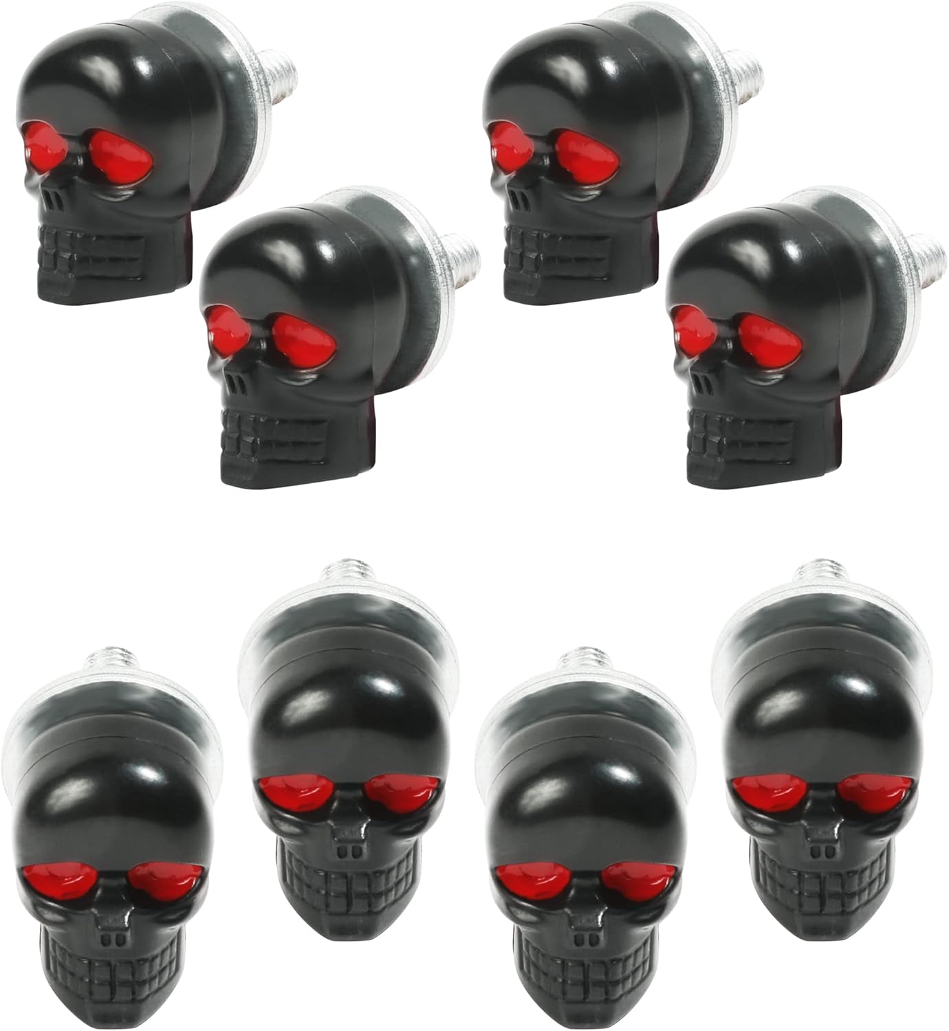 YAKEFLY Set of 8 Fasteners,Motorcycle License Plate Bolts