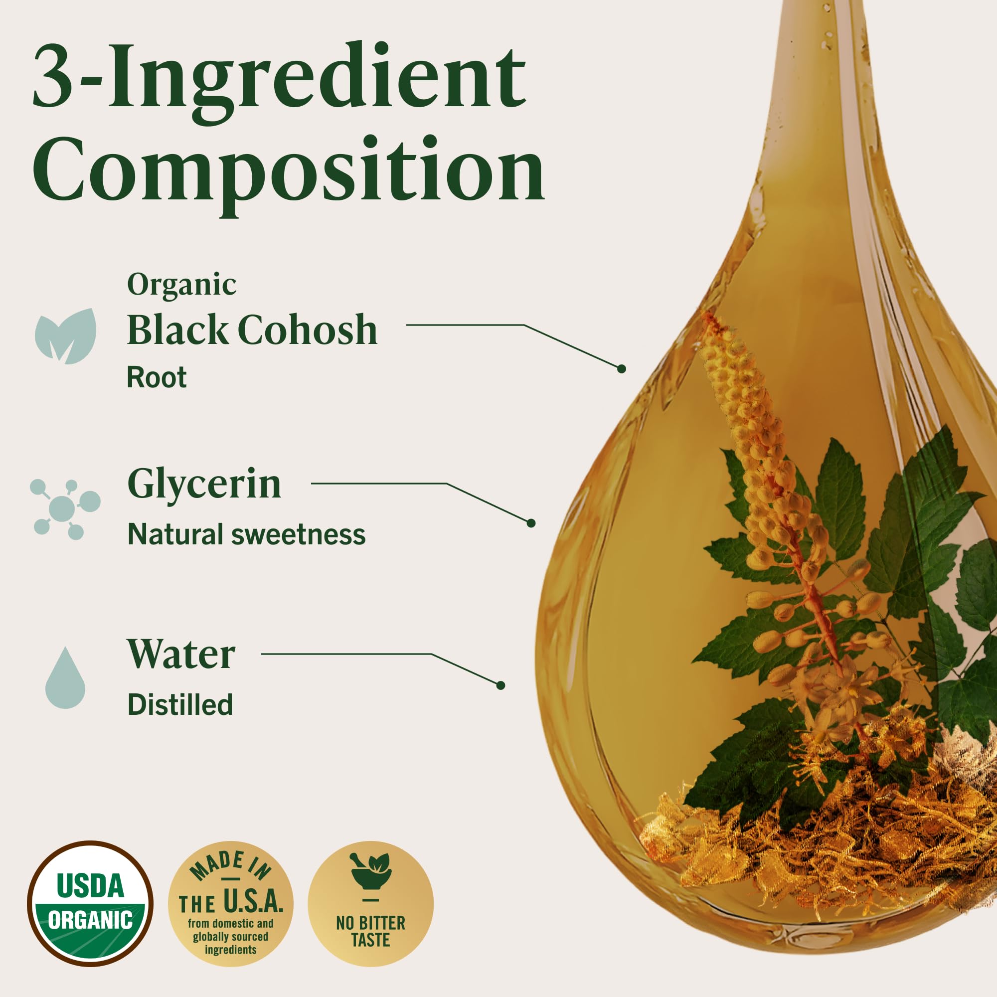 HERBAMAMA USDA Organic Black Cohosh for Menopause Hot Flashes - 4 oz — Amazon image 5