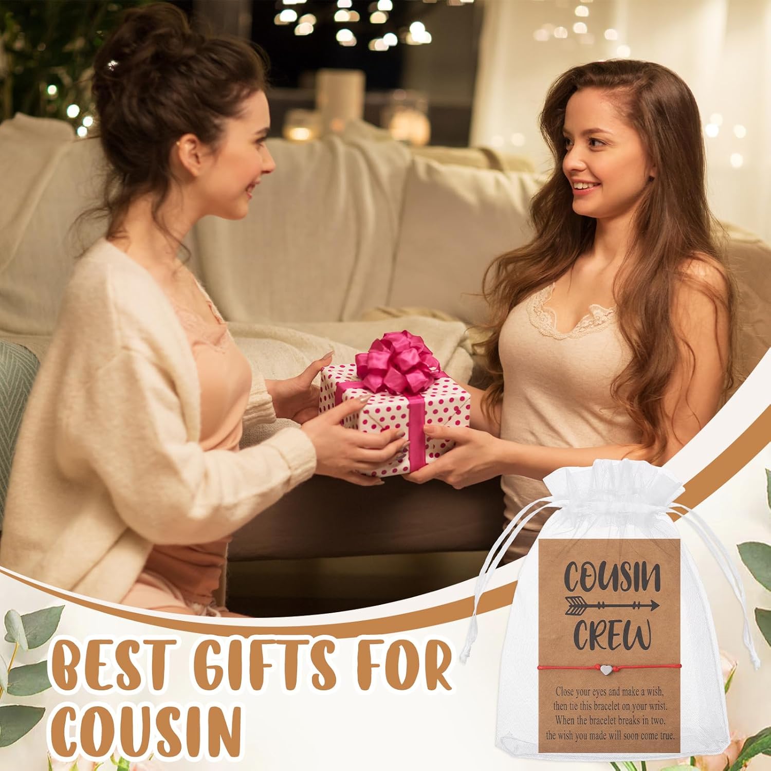 Tondiamo 6 Pcs Cousin Bracelet My Cousins Friendship Birthday Stuff for Best Friends Themed Women Birthday Gifts - Image 4