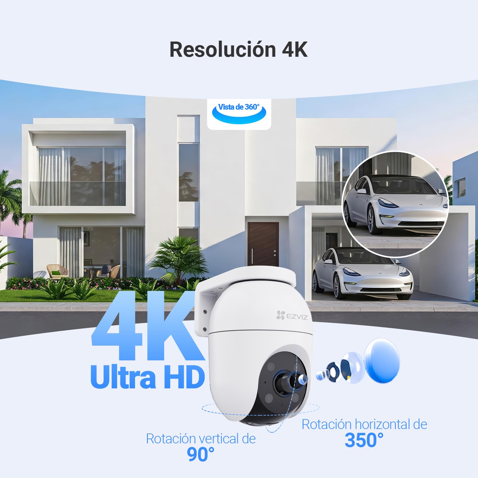 EZVIZ Lotes de CP7 Videoportero WiFi y C8C 4K Camara de Vigilancia Exterior