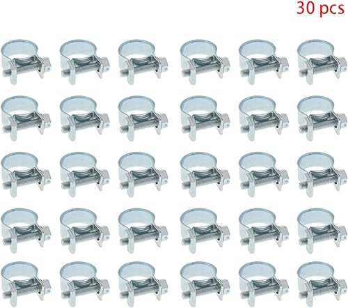 Miniatura 2 de Paquete de 30 abrazaderas de manguera de inyección de combustible de 38 pulgadas, 0.551-0.630 in, kit surtido de abrazaderas de tubo para fontanería