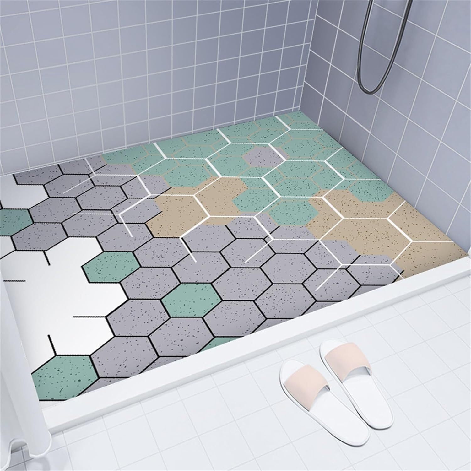 SSDDLZEQ High-end Soft Rubber Loofah Mat Suitable For Shower(A,60x90cm)