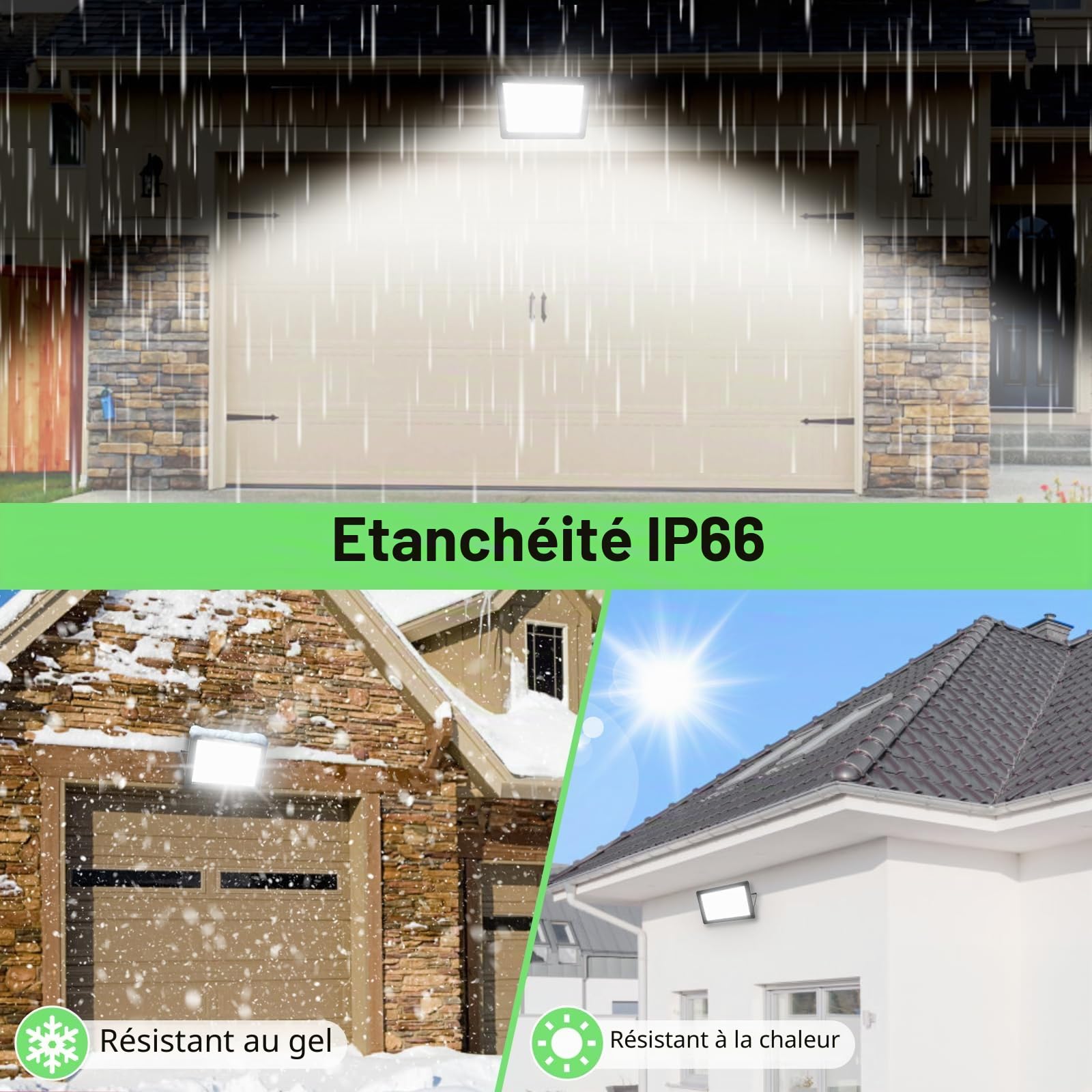 Projecteur LED Extérieur 500W, Spot LED Extérieur Blanc Froid 6000K