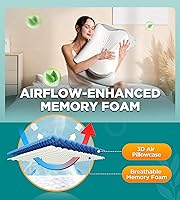 Vista 5 de Almohada Cervical para el Cuello para Alivio del Dolor, Almohada de Espuma Viscoelástica Refrescante para Personas que Duermen de Lado, Espalda