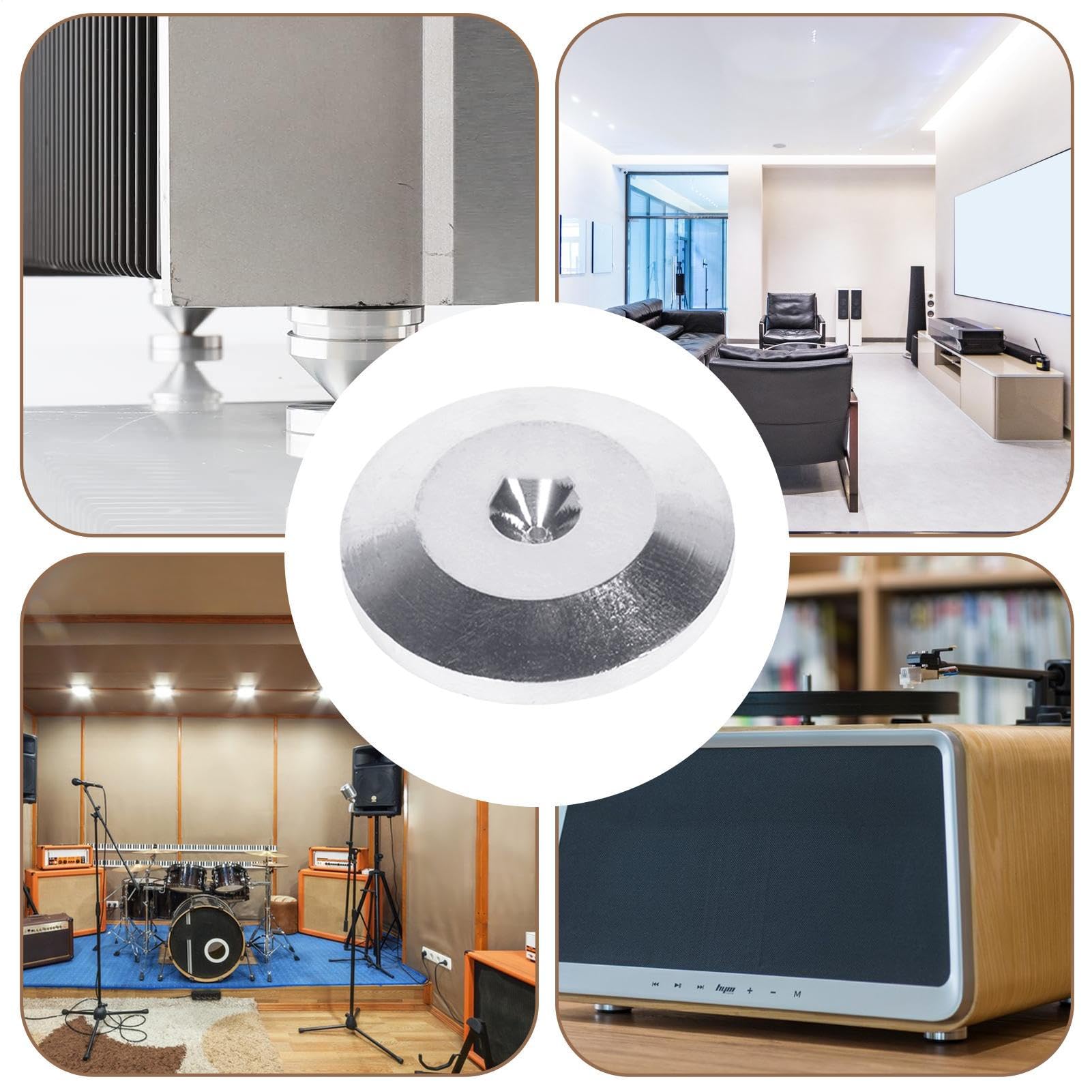 Piedini isolanti audio in rame antiscivolo per altoparlanti HiFi