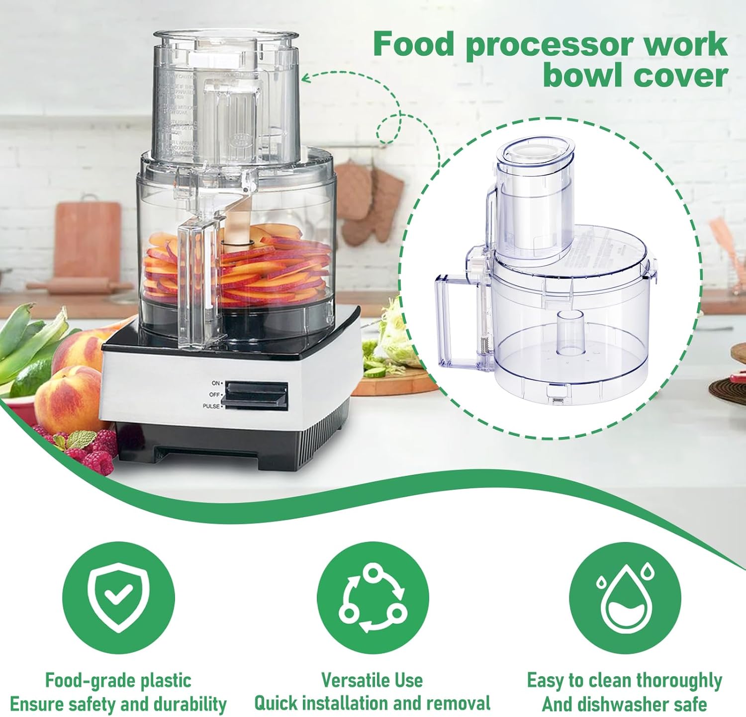 7 Cup Food Processor Replacement Parts Kit for Cuisinart DLC-10 Series Food Processors,Contain:FP-631AGTXT-1,DLC-117BGTXT1,DLC-118BGTXT1,DLC-120BGTX-1