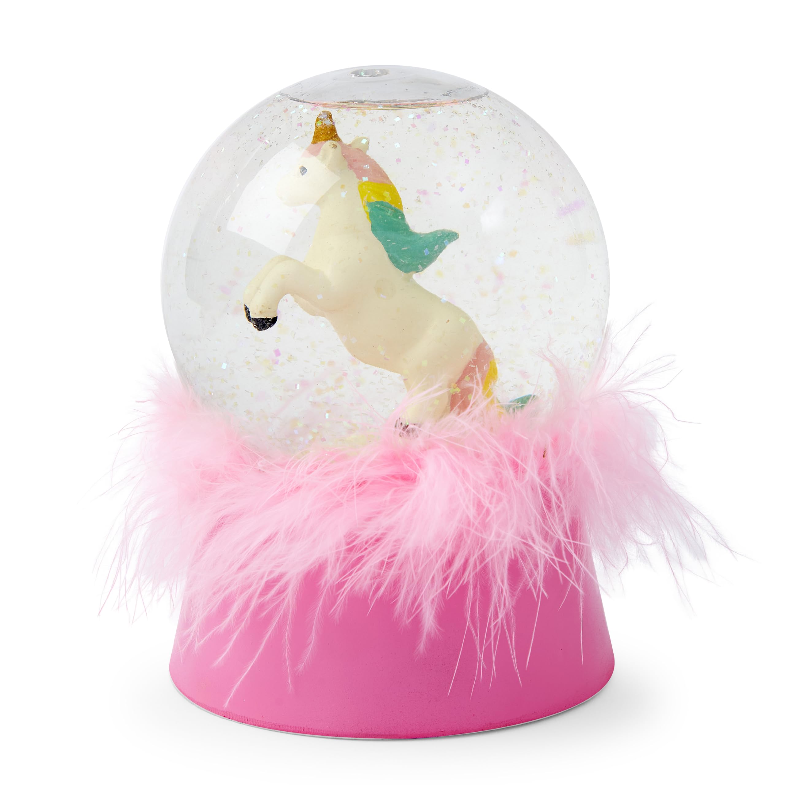 Mousehouse Gifts Reering With Fluffy Base Cute Colourful Unicorn Snow Globe (Reering With Fluffy Base)