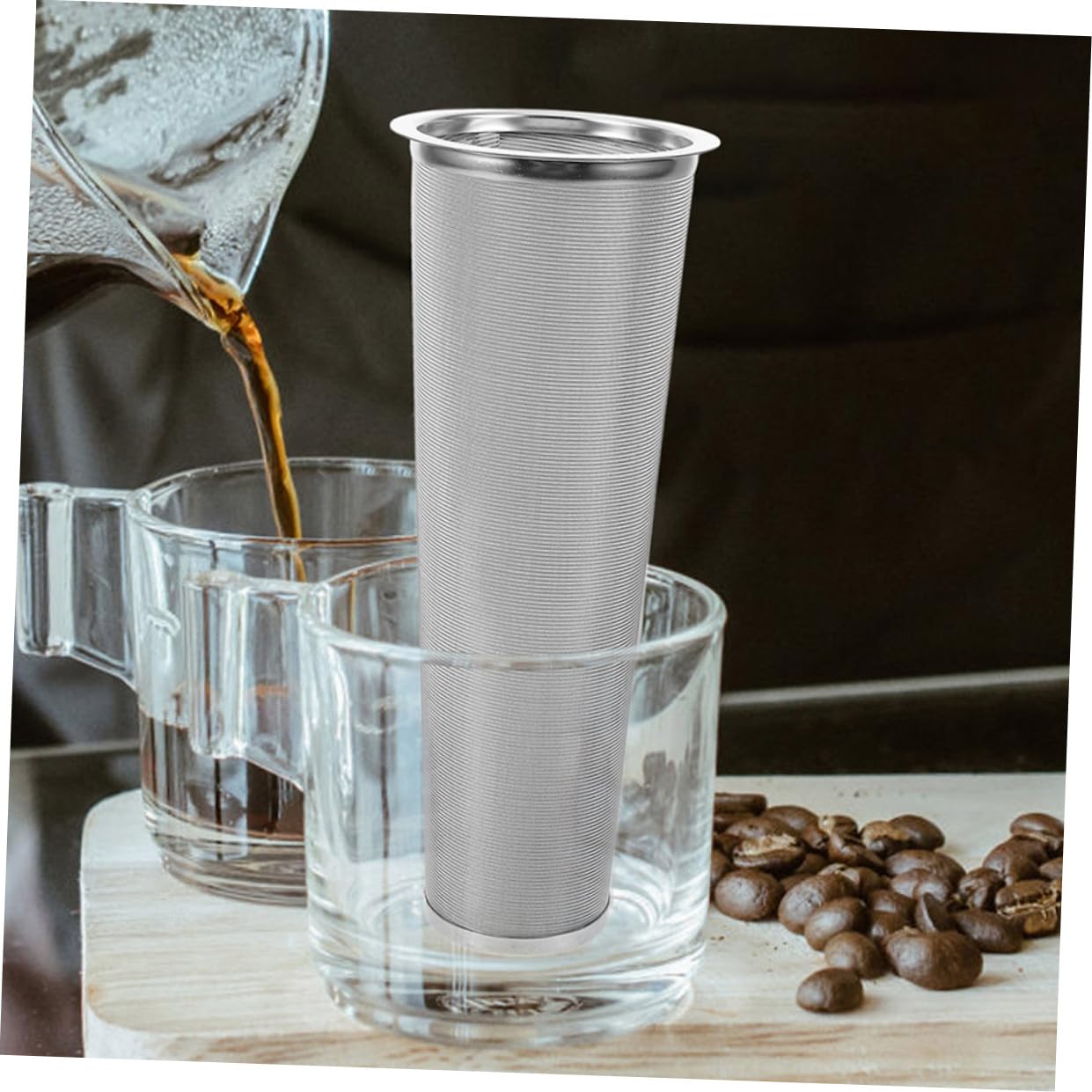 2 piezas Filtro para Café Cold Brew Acero Inoxidable Infusor de Malla Fina Reutilizable para Jarra Mason de Boca Ancha Accesorio para Café Frío y Té con Filtración Precisa y