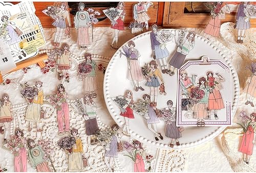 Vista 89 de Alideco 120 calcomanías para álbumes de recortes, manual de personajes, álbumes de recortes, diario de basura, manualidades, decoración de adornos