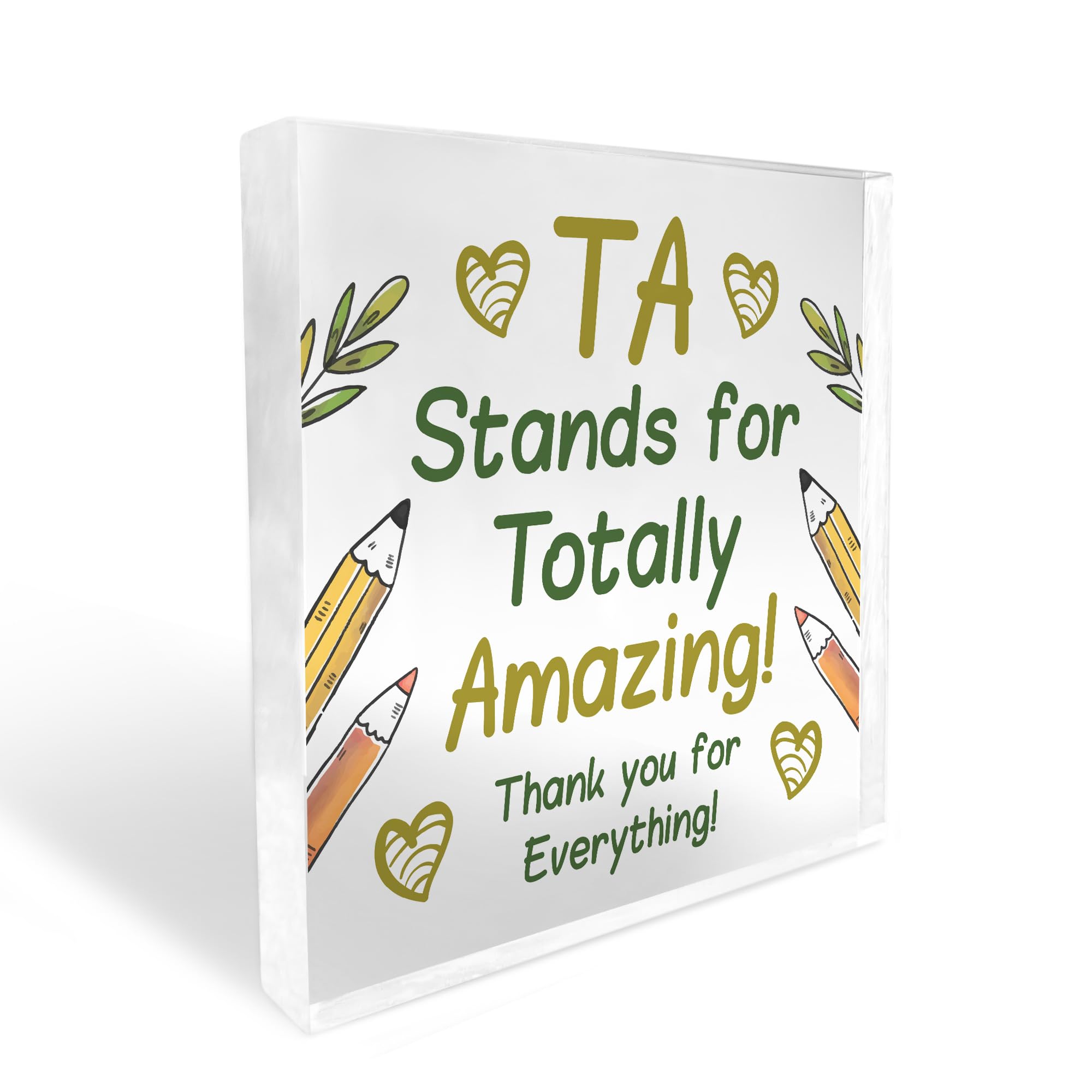 Red Ocean Teacher Gifts Acrylic Block Thank You Gift For Teacher Teaching Assistant Leaving School Nursery Gift Keepsake