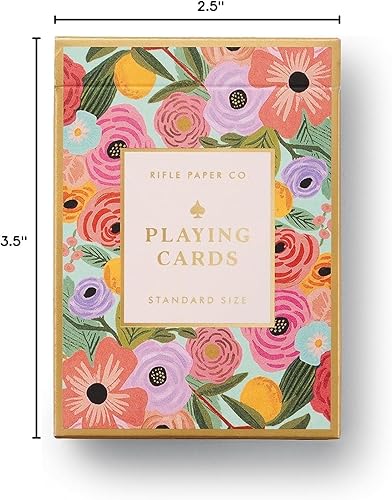 Miniatura 8 de RIFLE PAPER CO. Juego de cartas con temática de fiesta de jardín para adultos, baraja estándar para juegos de cartas y póquer en casa o fiesta,